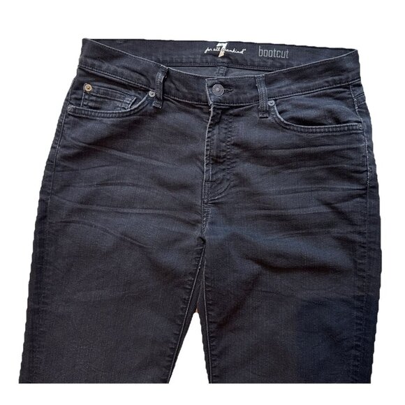 7 For All Mankind, Women's Bootcut Jeans Denim Flare Wide Leg 31, Black - Picture 3 of 10